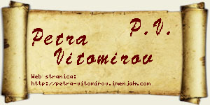 Petra Vitomirov vizit kartica